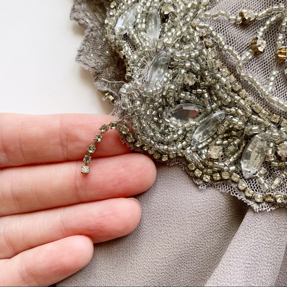 ASOS Grey Embellished Maxi Dress—SEE SIZE NOTES - Picture 10 of 17